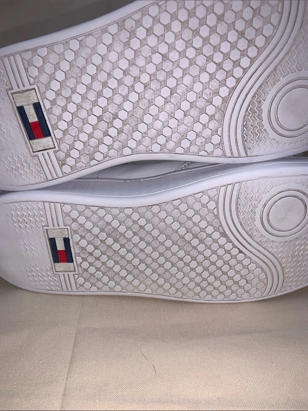 Tommy Hilfiger Men's Lei Stripe Faux Leather Cupsole Sneakers - White